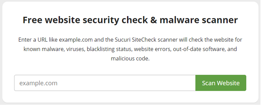 Sucuri SiteCheck